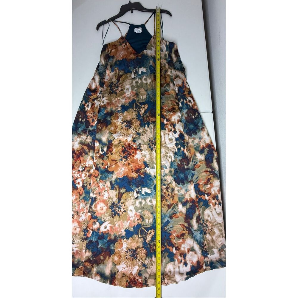 Nicole Miller New York Floral Maxi Dress Size S Sleeveless Strappy Boho - Picture 10 of 16
